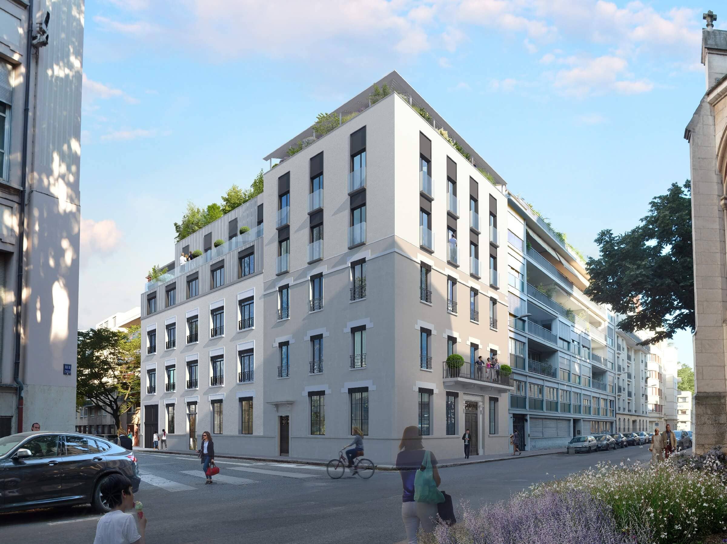 Réhabilitation et surélévation d'un immeuble à Lyon