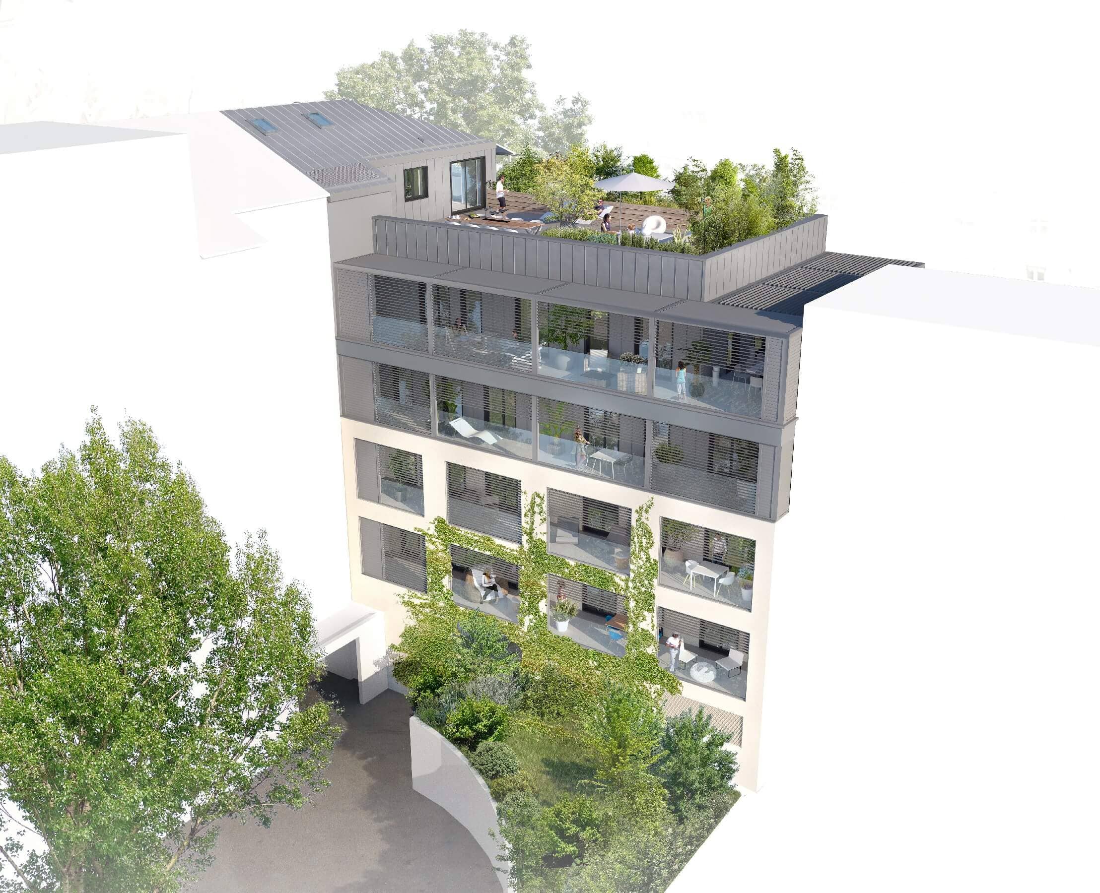 Réhabilitation et surélévation d'un immeuble à Lyon