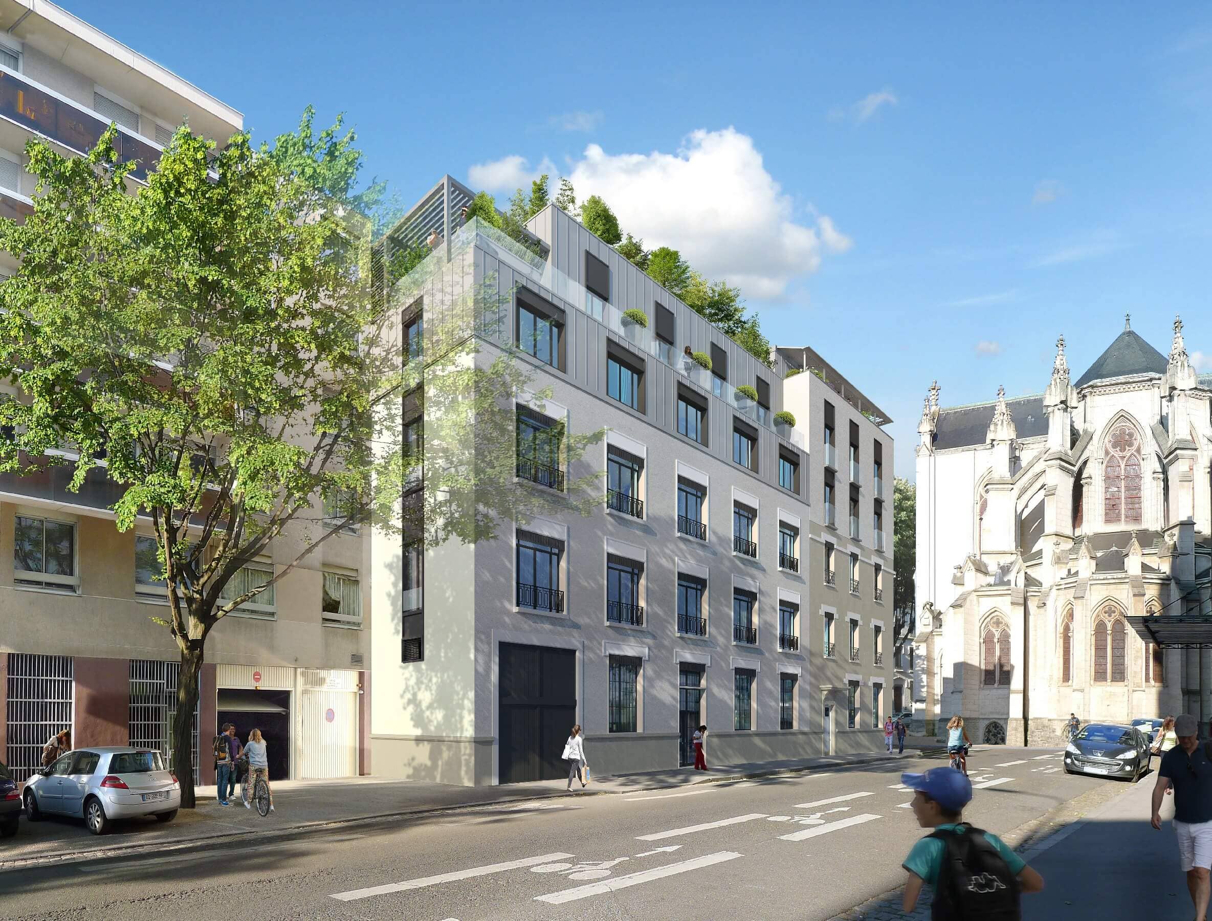 Réhabilitation et surélévation d'un immeuble à Lyon